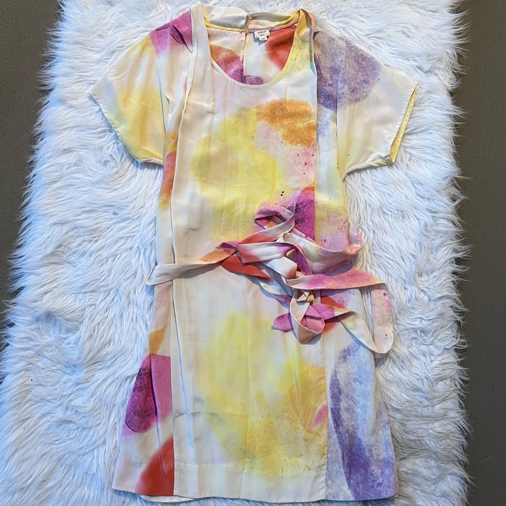 Wilfred | Aritizia Silk Watercolor Sheath Dress - Picture 3 of 11
